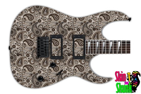  Guitar Skin Paisley Sepia 
