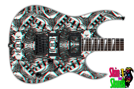 Guitar Skin Abstractpatterns 3dskull 