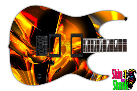  Guitar Skin Abstractthree Gold 