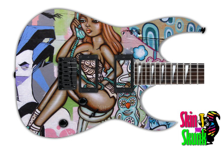  Guitar Skin Graffiti Girl 