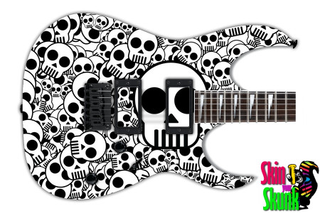  Guitar Skin Bw1 Skulls 