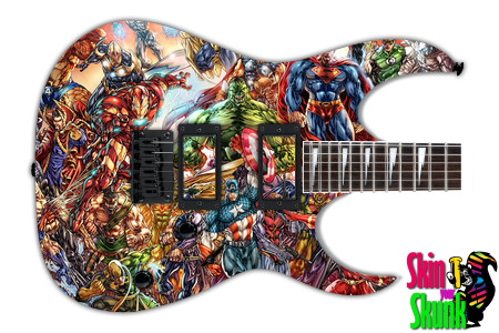  Guitar Skin Comics Heros 