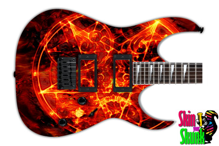  Guitar Skin Evil Fire Pentagram 