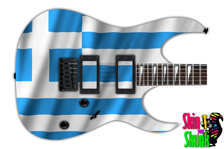  Guitar Skin Flag Greek 