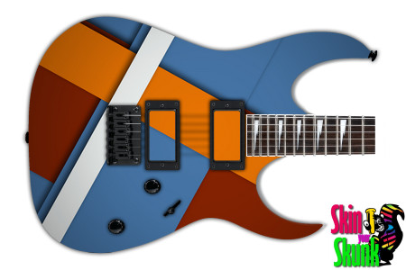  Guitar Skin Geometric Blue 