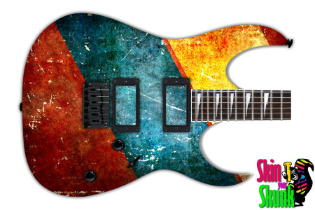  Guitar Skin Grunge Rainbow 