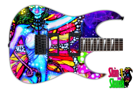  Guitar Skin Psychedelic Chick 