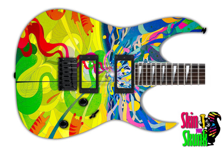  Guitar Skin Psychedelic Paint 