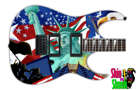  Guitar Skin Freedom Symbols 