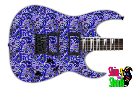 Guitar Skin Paisley Blue 