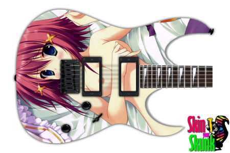  Guitar Skin Anime Red Nude 