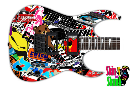  Guitar Skin Stickers Anger 