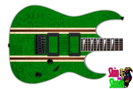  Guitar Skin Woodshop Stripes Greendd 