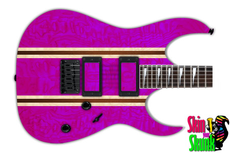  Guitar Skin Woodshop Stripes Purpledd 