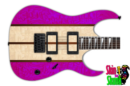  Guitar Skin Woodshop Stripes Purplethick 