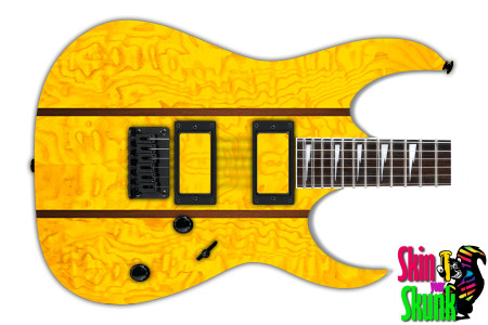  Guitar Skin Woodshop Stripes Yellowdouble 